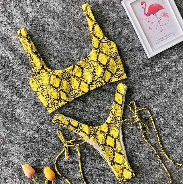 Cut Out Thong Bathing Suit High Waist Sexy Swimsuit