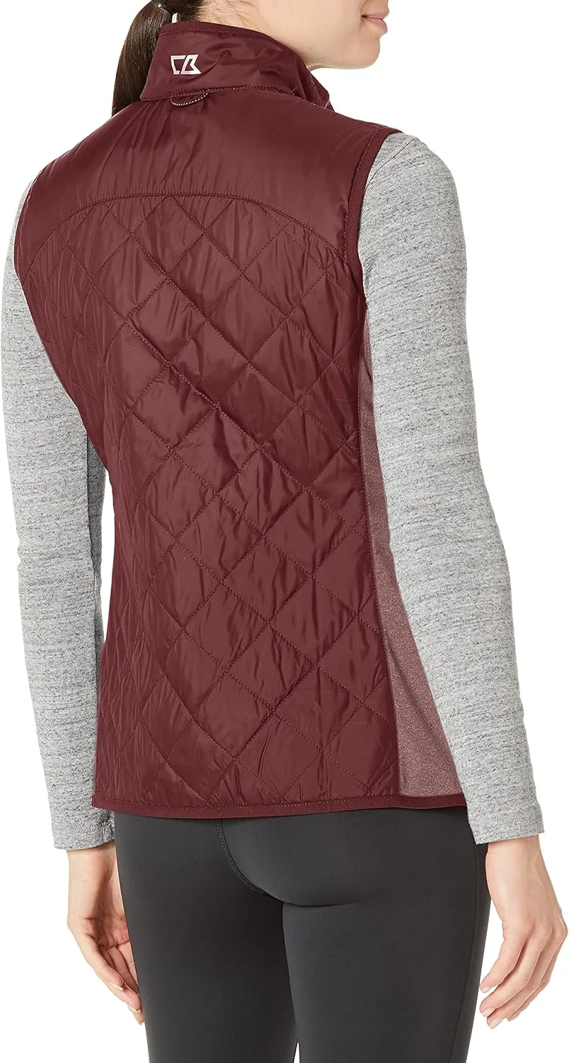 Cutter & Buck Women's Water-Wind Resistant Sandpoint Quilted Vest with Pockets