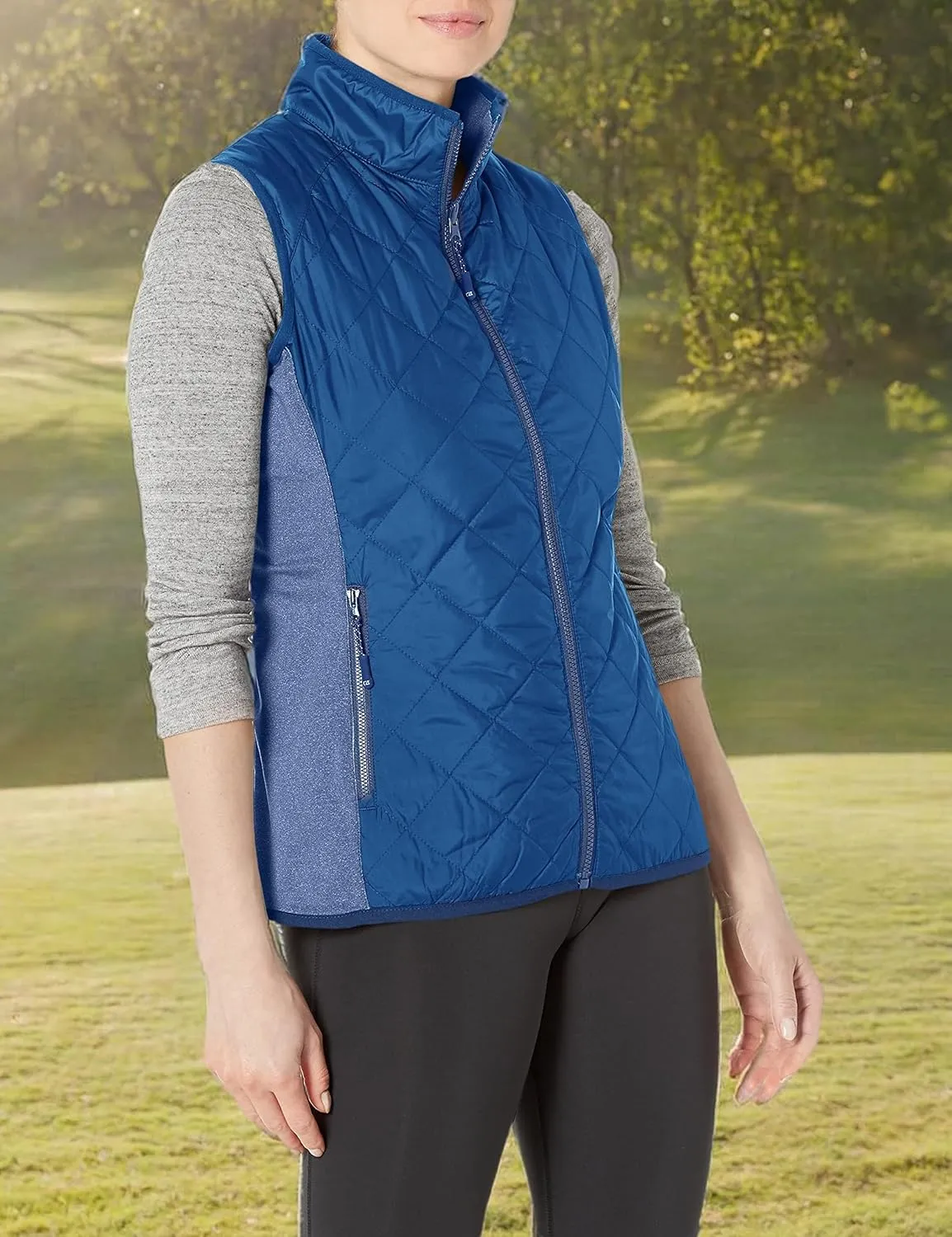 Cutter & Buck Women's Water-Wind Resistant Sandpoint Quilted Vest with Pockets