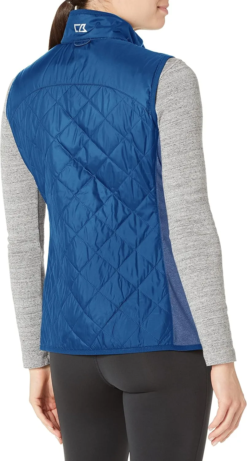 Cutter & Buck Women's Water-Wind Resistant Sandpoint Quilted Vest with Pockets