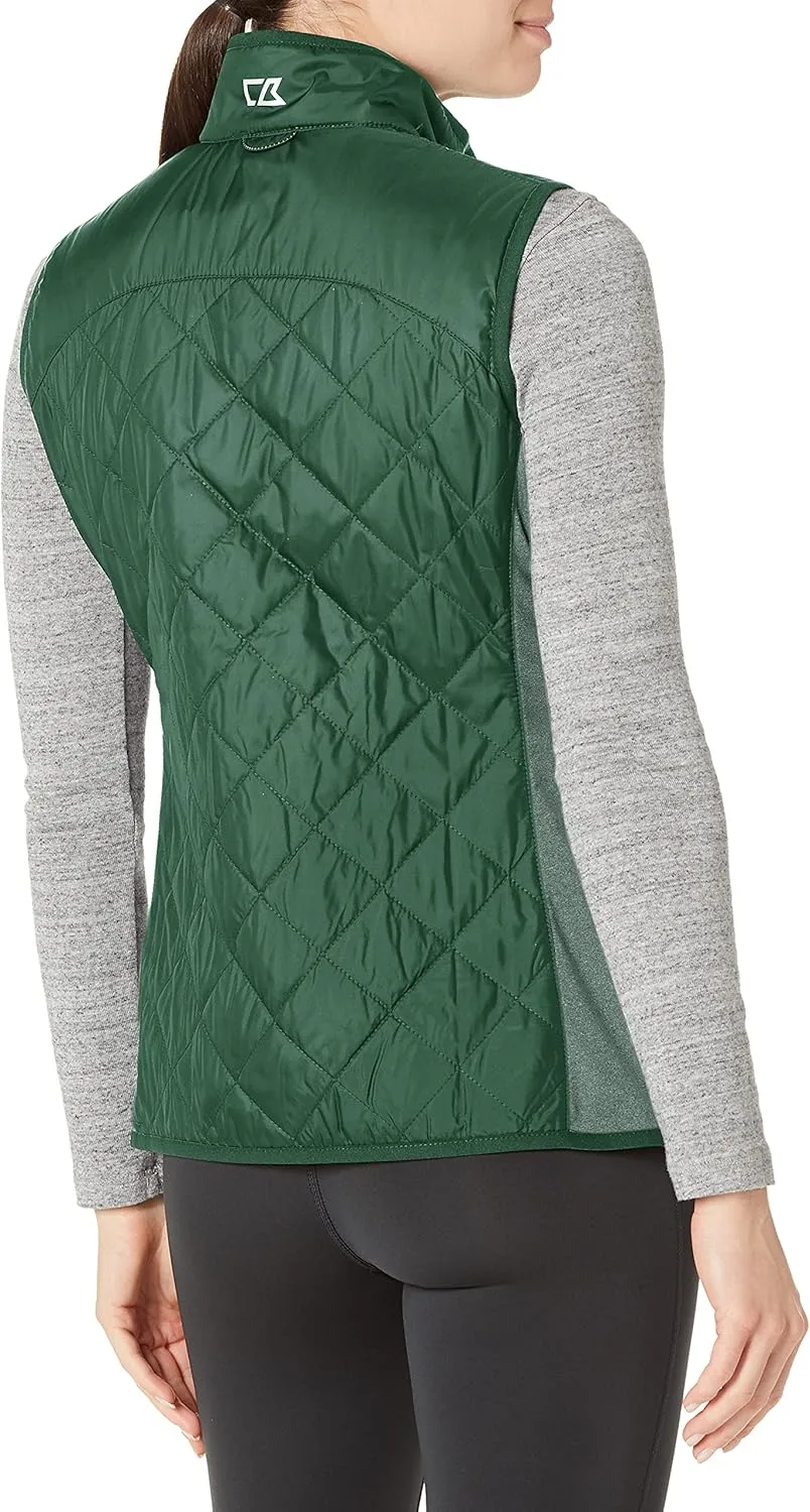 Cutter & Buck Women's Water-Wind Resistant Sandpoint Quilted Vest with Pockets