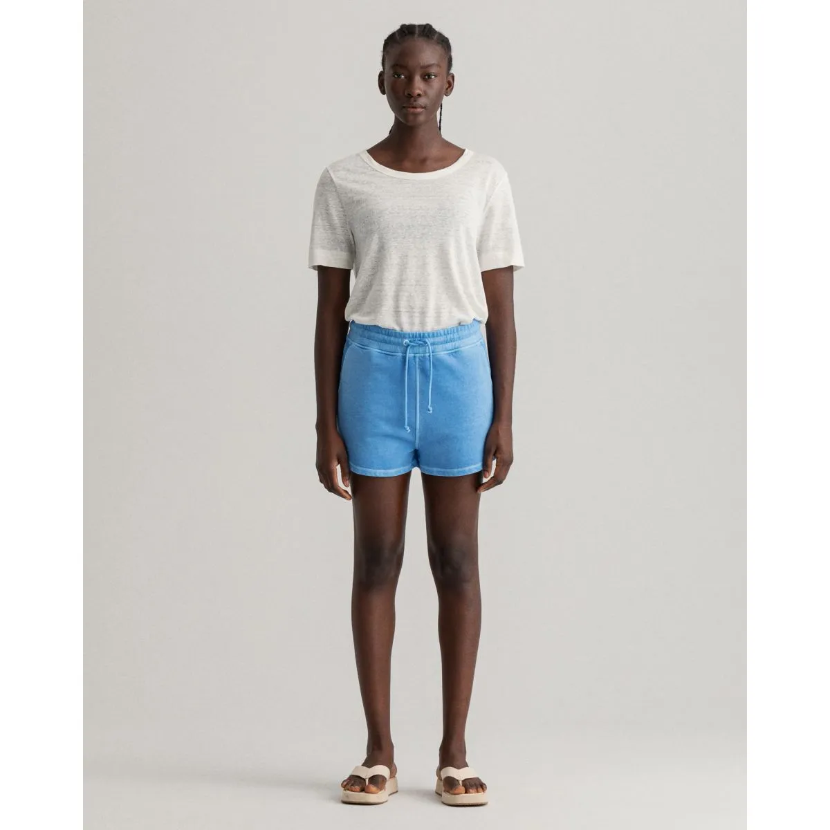 D1. Relaxed Sunfaded Shorts - Silver Lake Blue