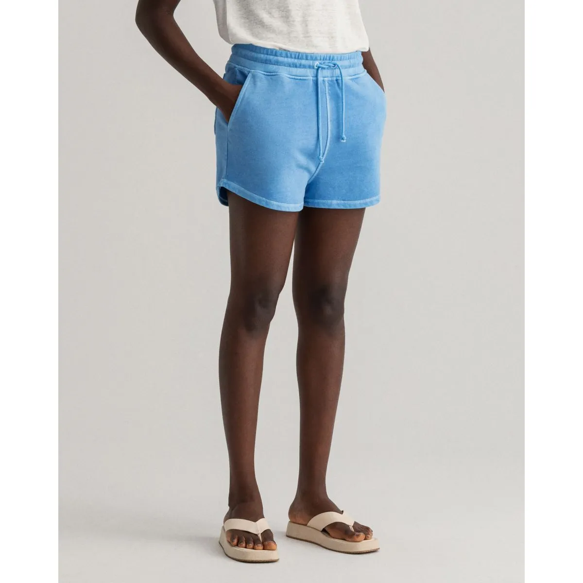 D1. Relaxed Sunfaded Shorts - Silver Lake Blue