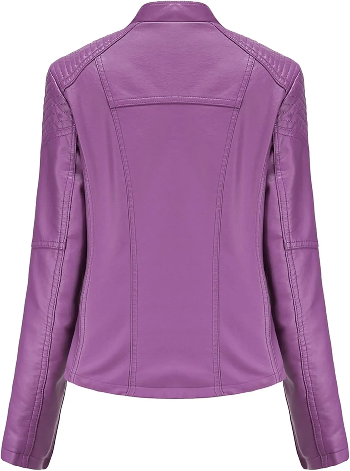 Dear model Women's Leather Jackets,Faux Leather Moto Jacket Slim Thin Leather for Casual Look
