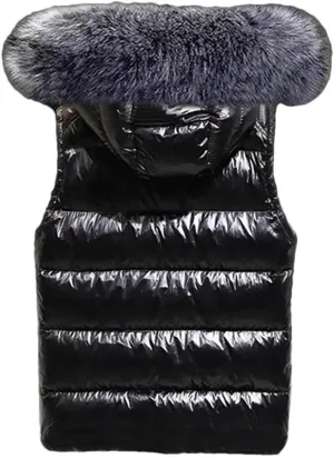 Detachable Autumn Winter Women Short Vest Hooded Vest Jacket Cotton Padded Women Waterproof Warm Waistcoat