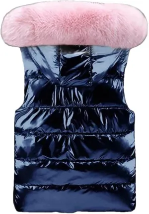 Detachable Autumn Winter Women Short Vest Hooded Vest Jacket Cotton Padded Women Waterproof Warm Waistcoat
