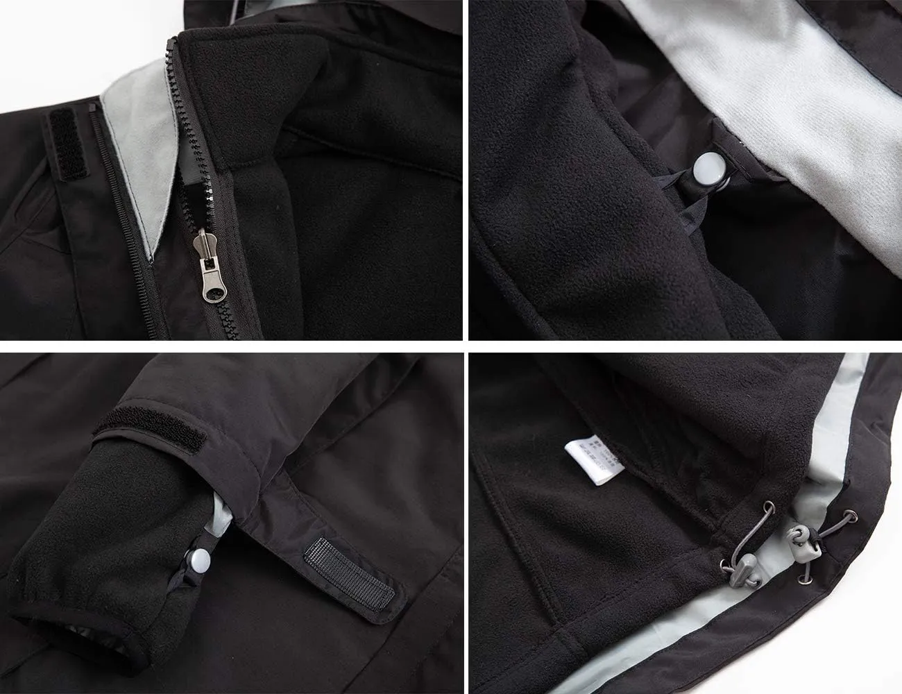 Diamond Candy Womens 3-in-1 Winter Jacket Waterproof Rain Coat with Hood Warm Fleece Ski Jackets