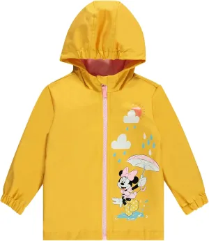 Disney Junior Girls Zip Up Waterproof Rain Jacket Toddler to Big Kid Sizes (2T - 14-16)