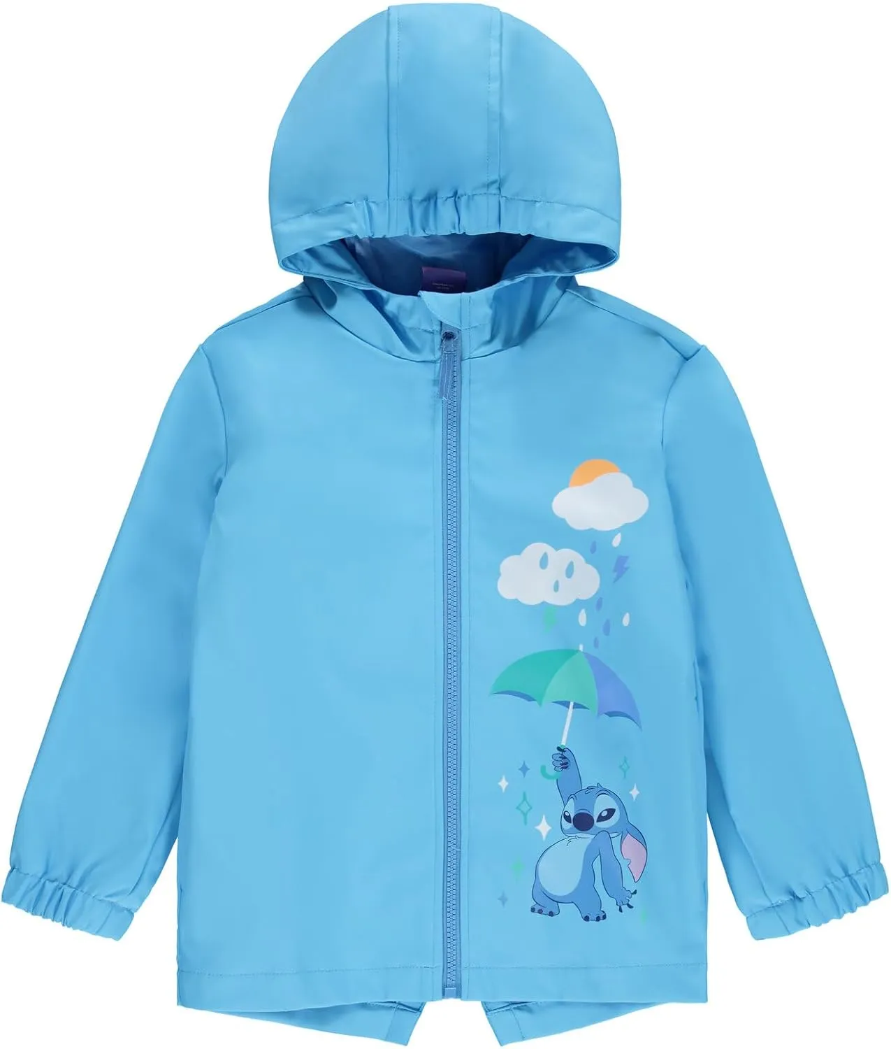Disney Junior Girls Zip Up Waterproof Rain Jacket Toddler to Big Kid Sizes (2T - 14-16)