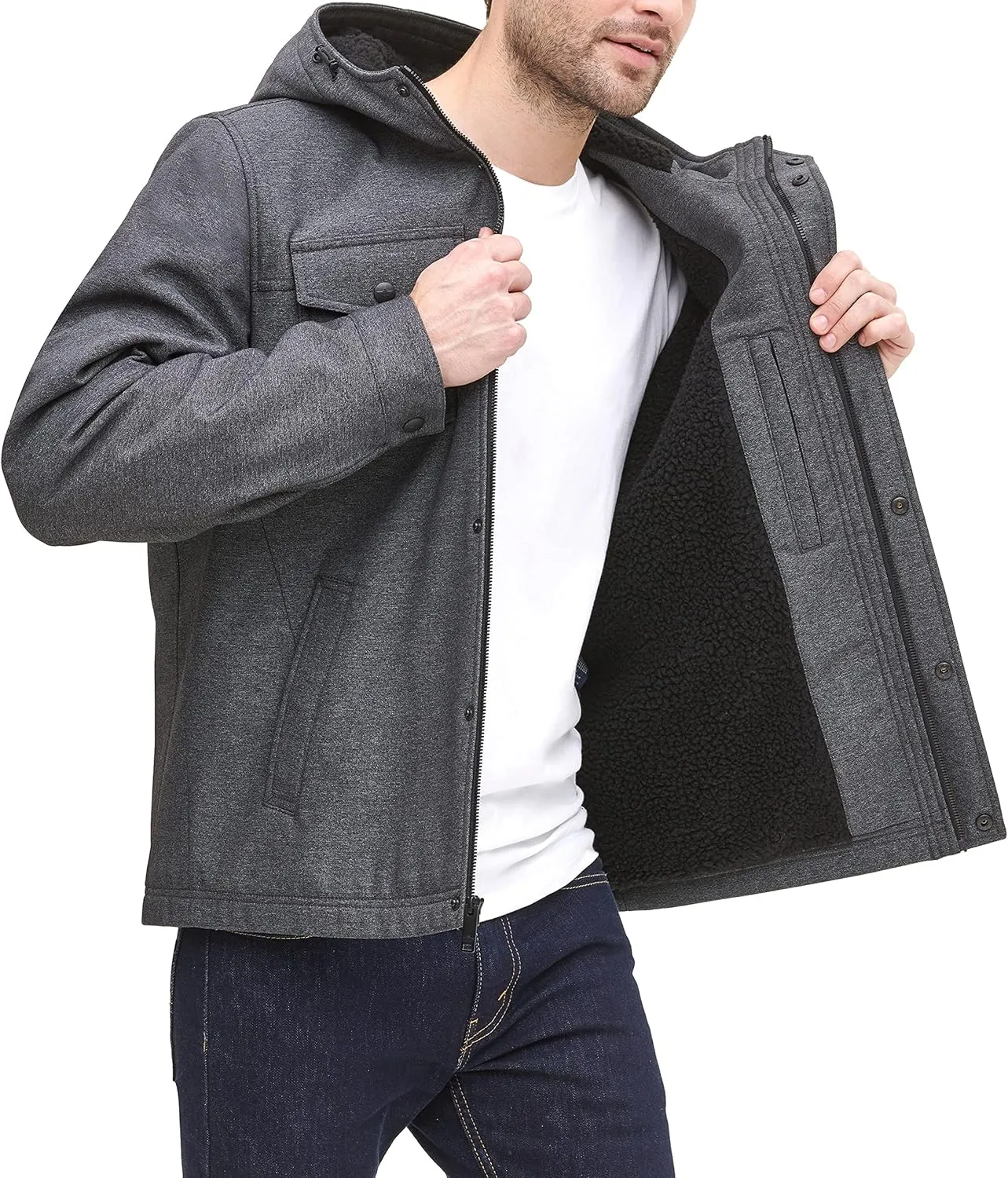 Dockers Men's Arctic Cloth Sherpa Storm Jacket