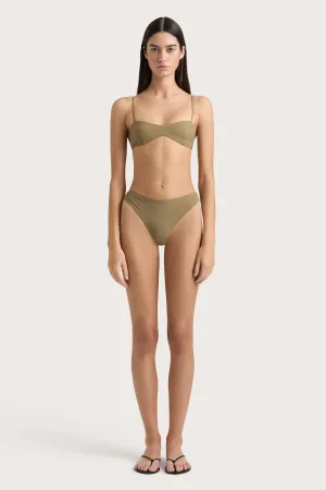 Evora Bikini Top Khaki