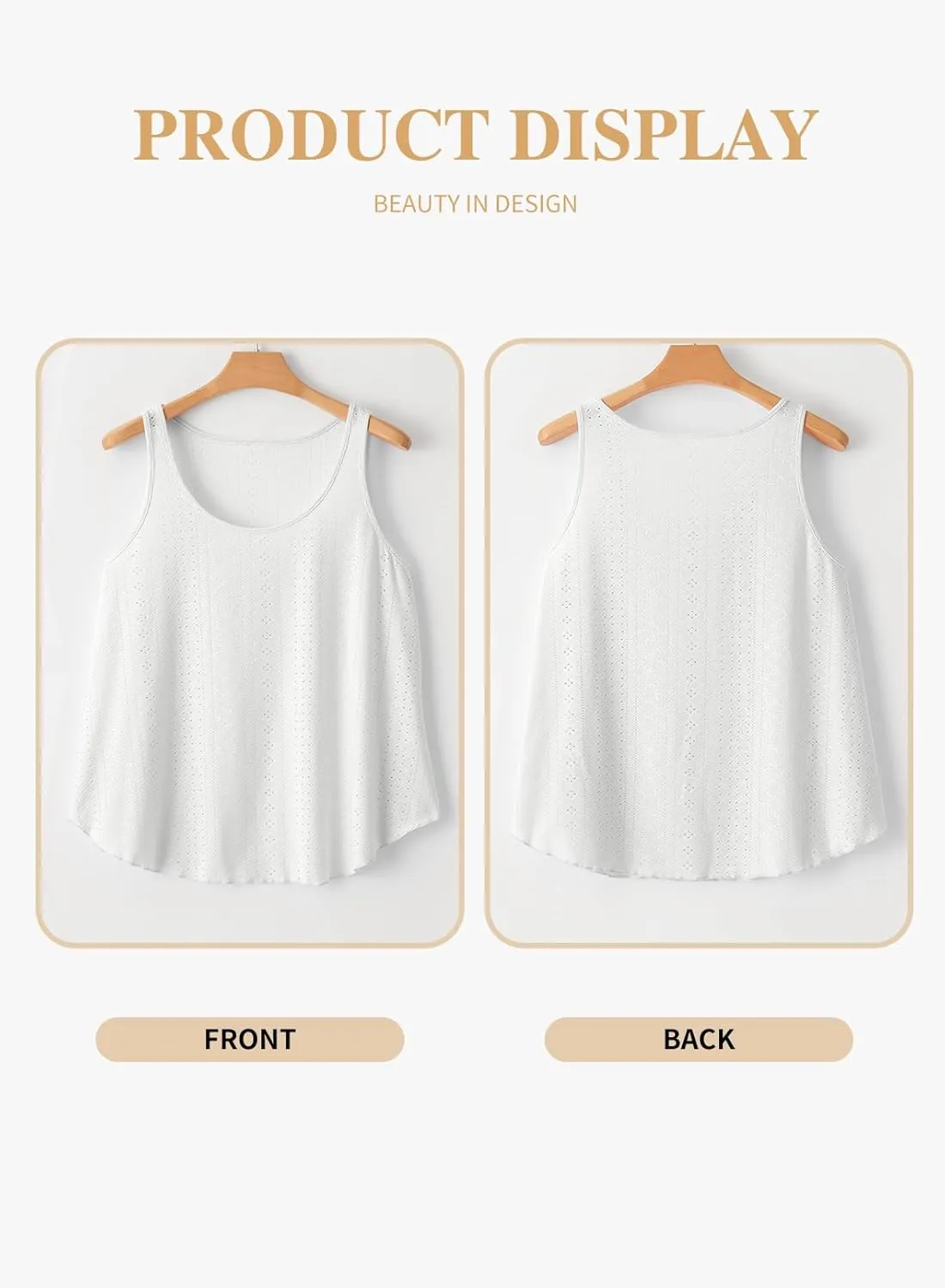 Eytino Womens Plus Size Tank Tops Summer Eyelet Embroidery Sleeveless T-Shirts Tops Scoop Neck Causal Loose Flowy Cami(1X-5X)