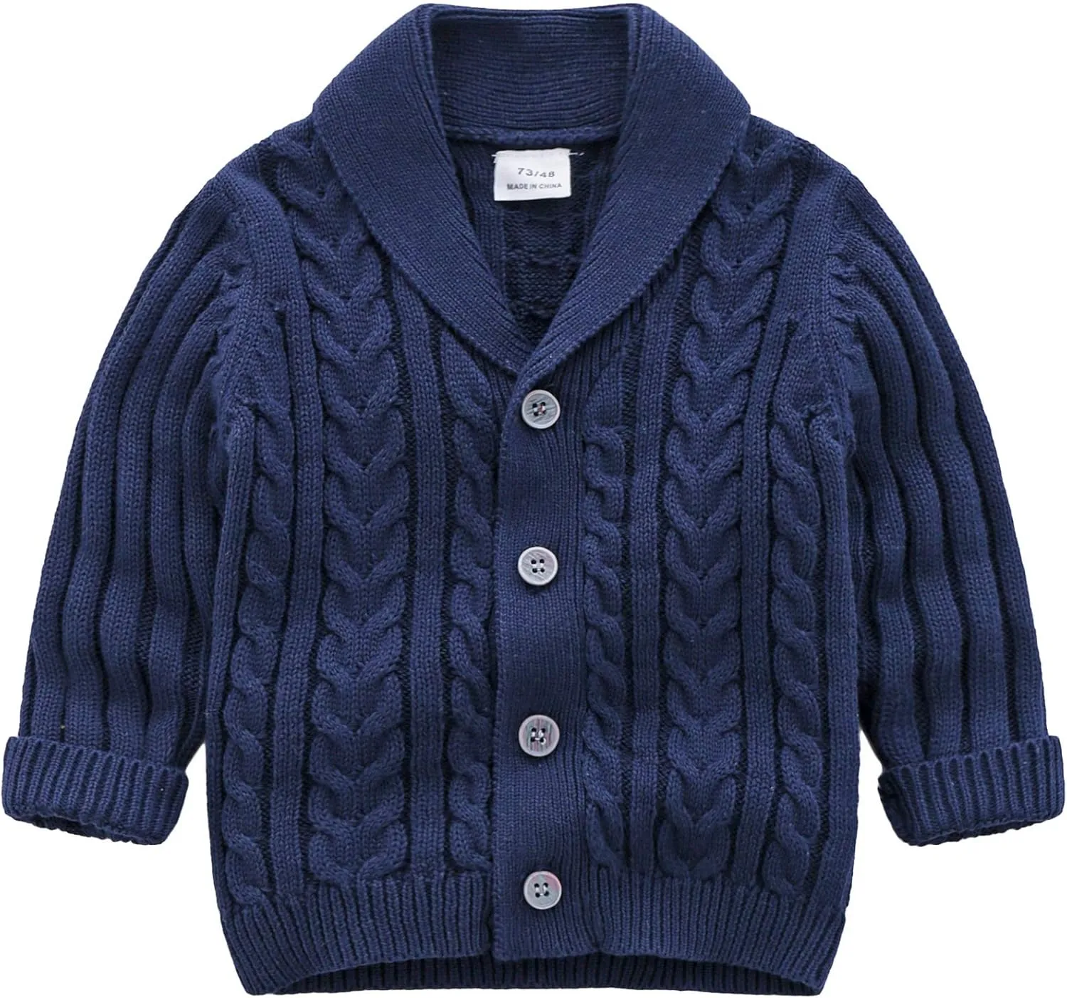 Feidoog Infant Baby Boys Cardigan Crochet Sweater V-NeckToddler Knit Button up Knitted Pattern Pullover Sweatshirt