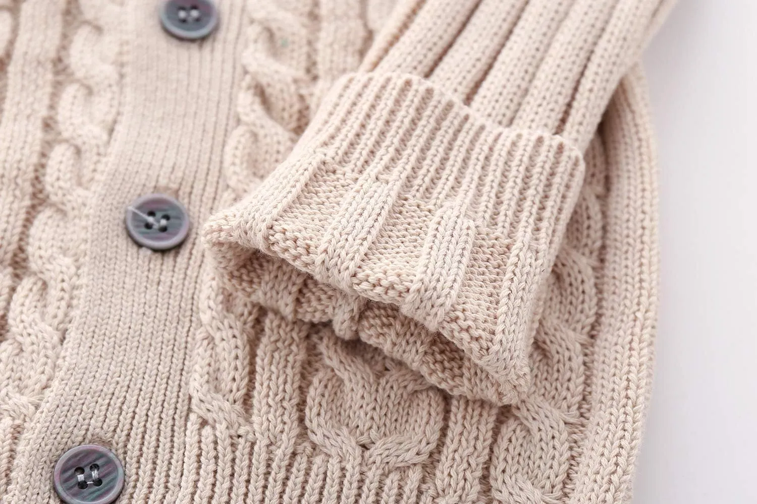 Feidoog Infant Baby Boys Cardigan Crochet Sweater V-NeckToddler Knit Button up Knitted Pattern Pullover Sweatshirt