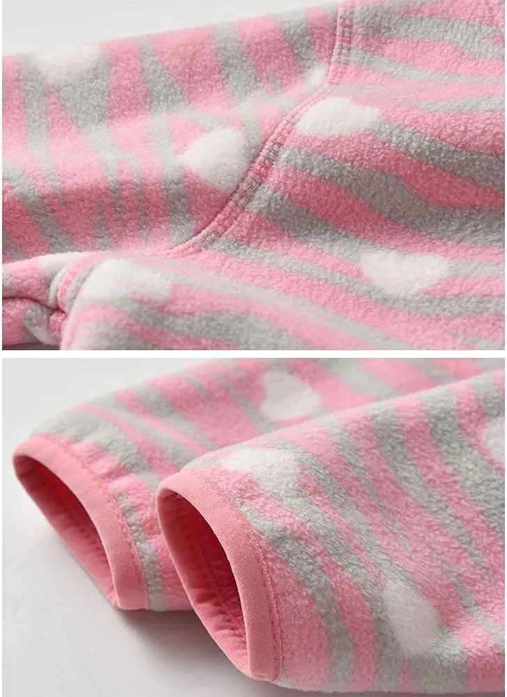 Feidoog Toddler Fleece Jacket Baby Boys Girls Hooded Waterproof Zipper Long Sleeve Thick Warm Outerwear