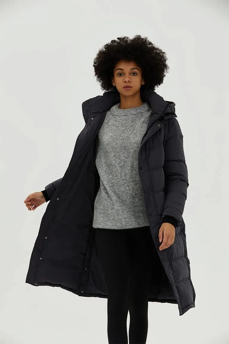 Fitouch Sylvia Women's Long Down Puffer Coat Jacket | Light Feel | 700  Fill Power
