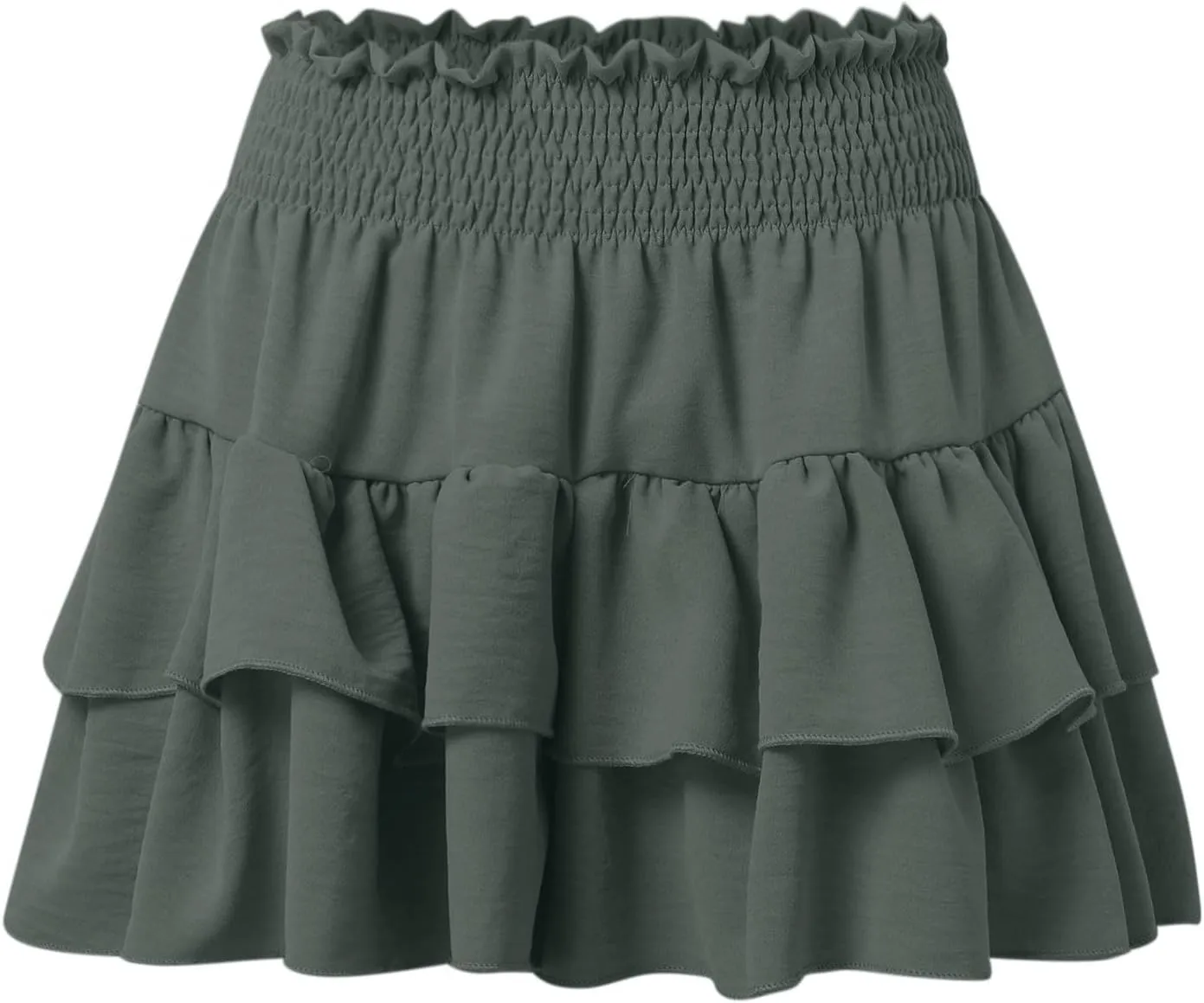 Flowy Shorts for Women Casual Elastic High Waisted Boho Skorts Ruffle Mini Skirts Running Tennis Butterfly Shorts