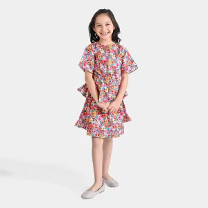 Girls Cotton 2PCs Suit Morning Glory-Multi