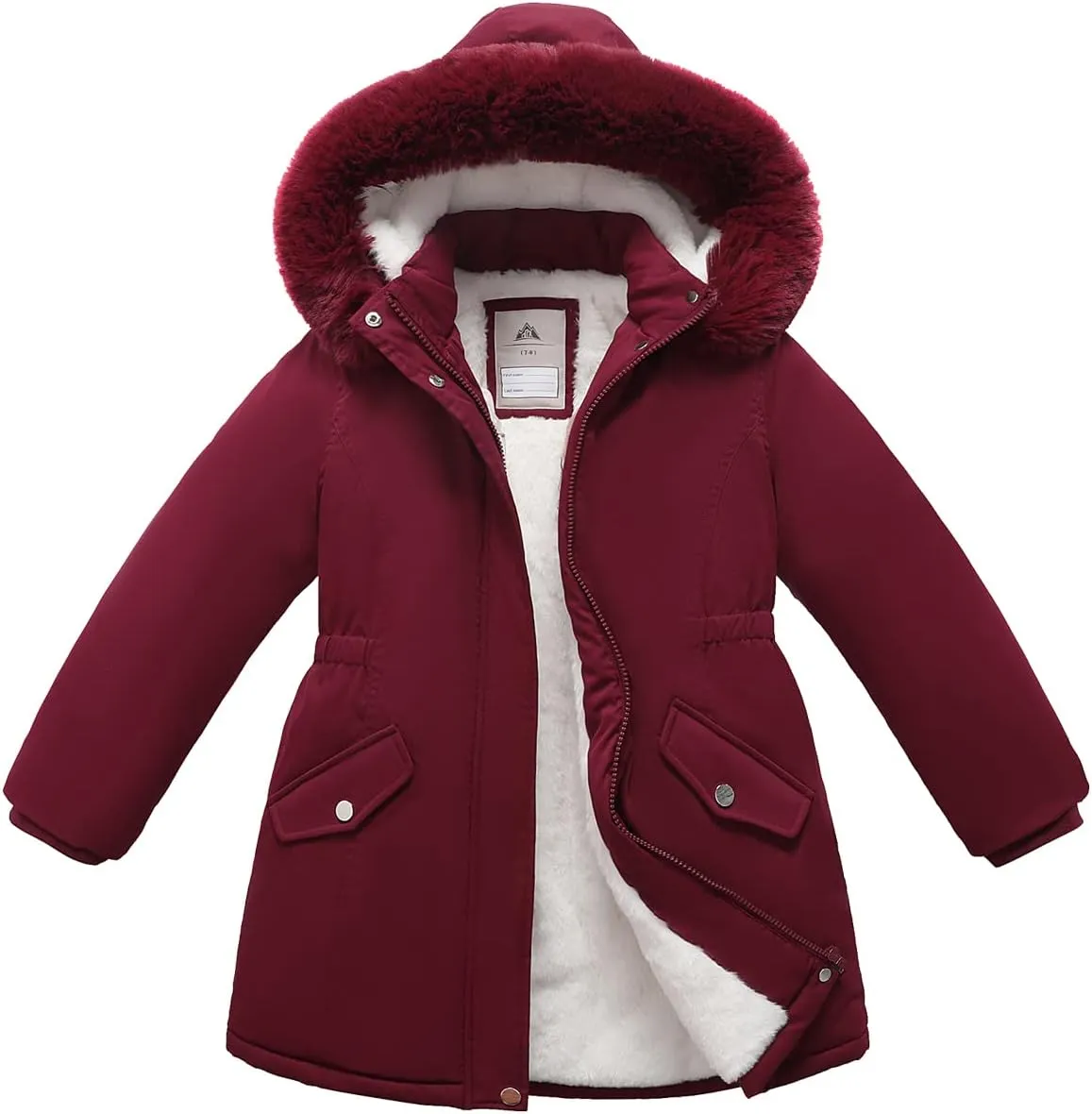 Girl's Long Coat Waterproof Winter Kids Outerwear Warm Parka Puffer Jacket with Hood