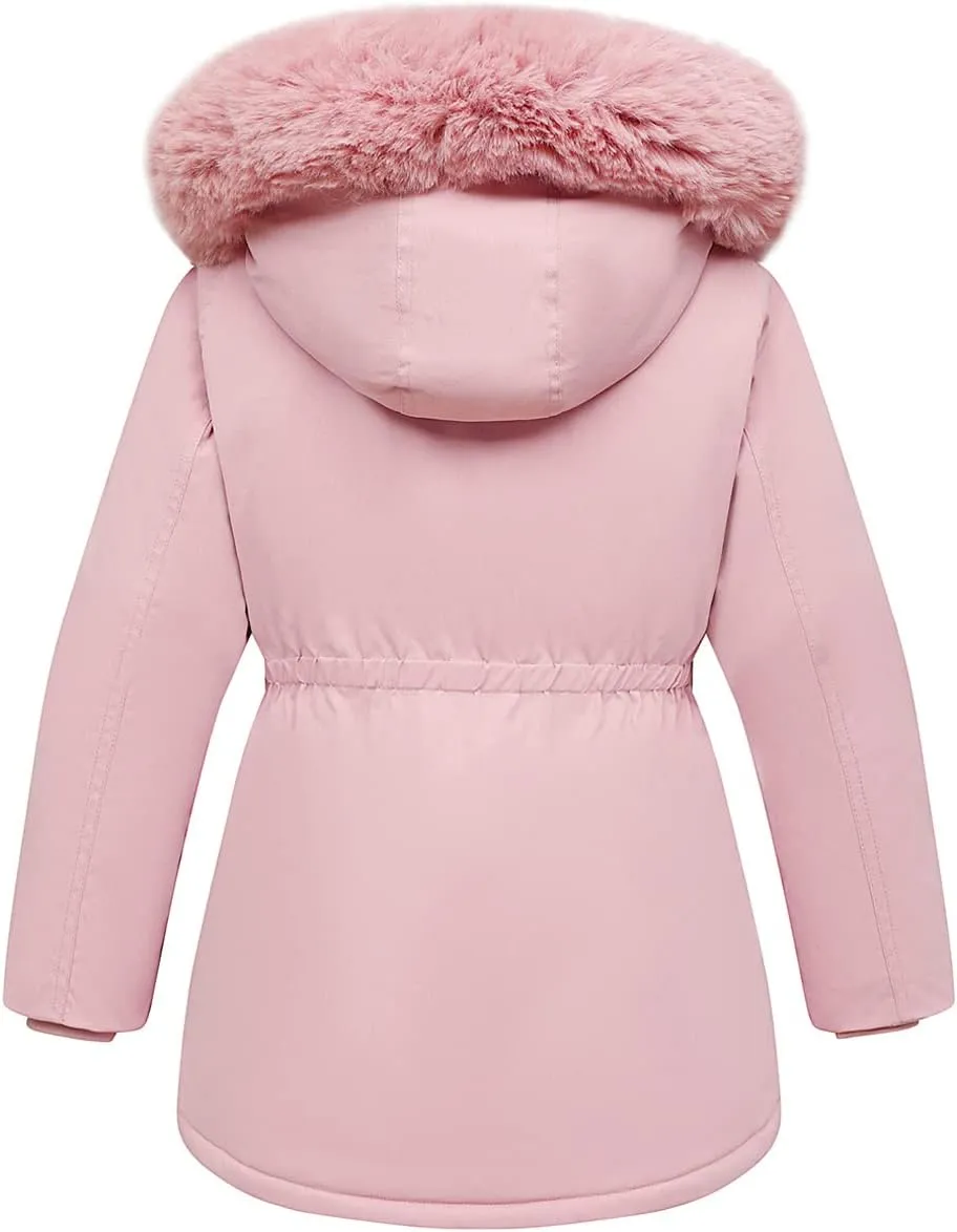Girl's Long Coat Waterproof Winter Kids Outerwear Warm Parka Puffer Jacket with Hood
