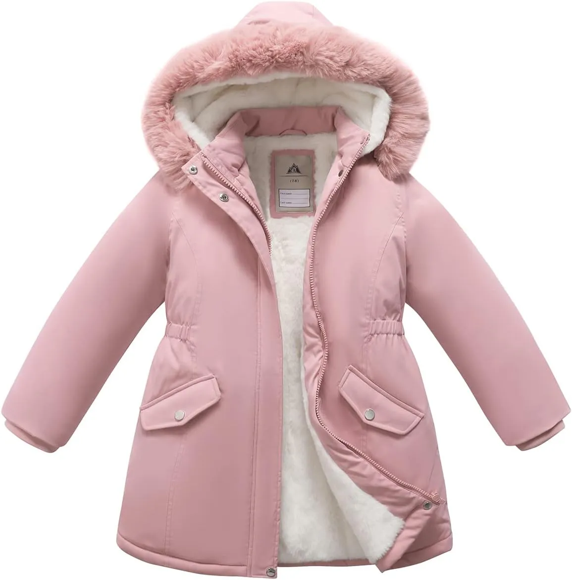 Girl's Long Coat Waterproof Winter Kids Outerwear Warm Parka Puffer Jacket with Hood
