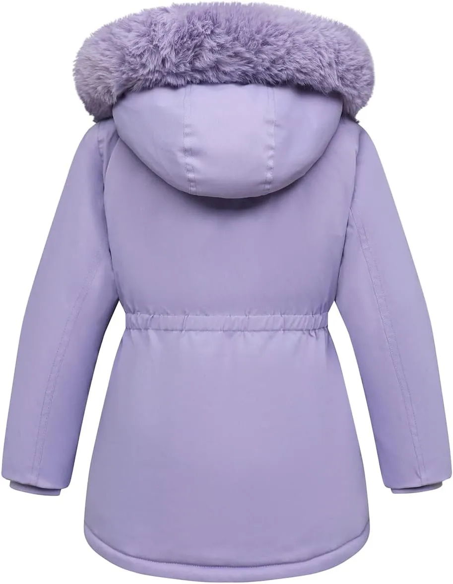 Girl's Long Coat Waterproof Winter Kids Outerwear Warm Parka Puffer Jacket with Hood