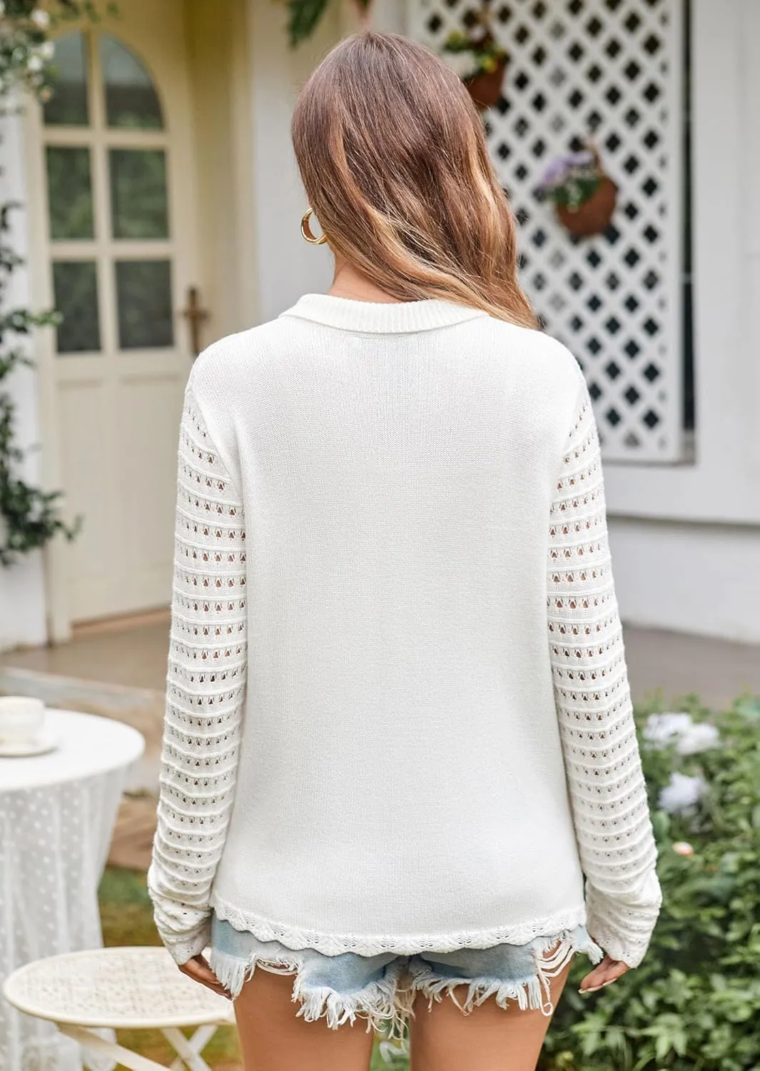 GRACE KARIN Cardigan Sweaters for Women Long Sleeve 2024 Fall Button Down Lightweight Cardigans for Women
