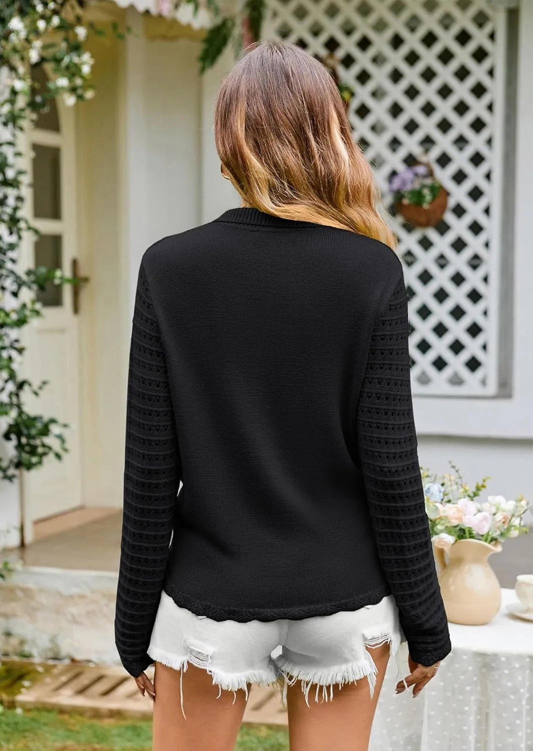 GRACE KARIN Cardigan Sweaters for Women Long Sleeve 2024 Fall Button Down Lightweight Cardigans for Women