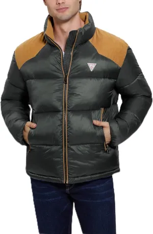 GUESS Men's Larry Fabric Block Puffer Jacket