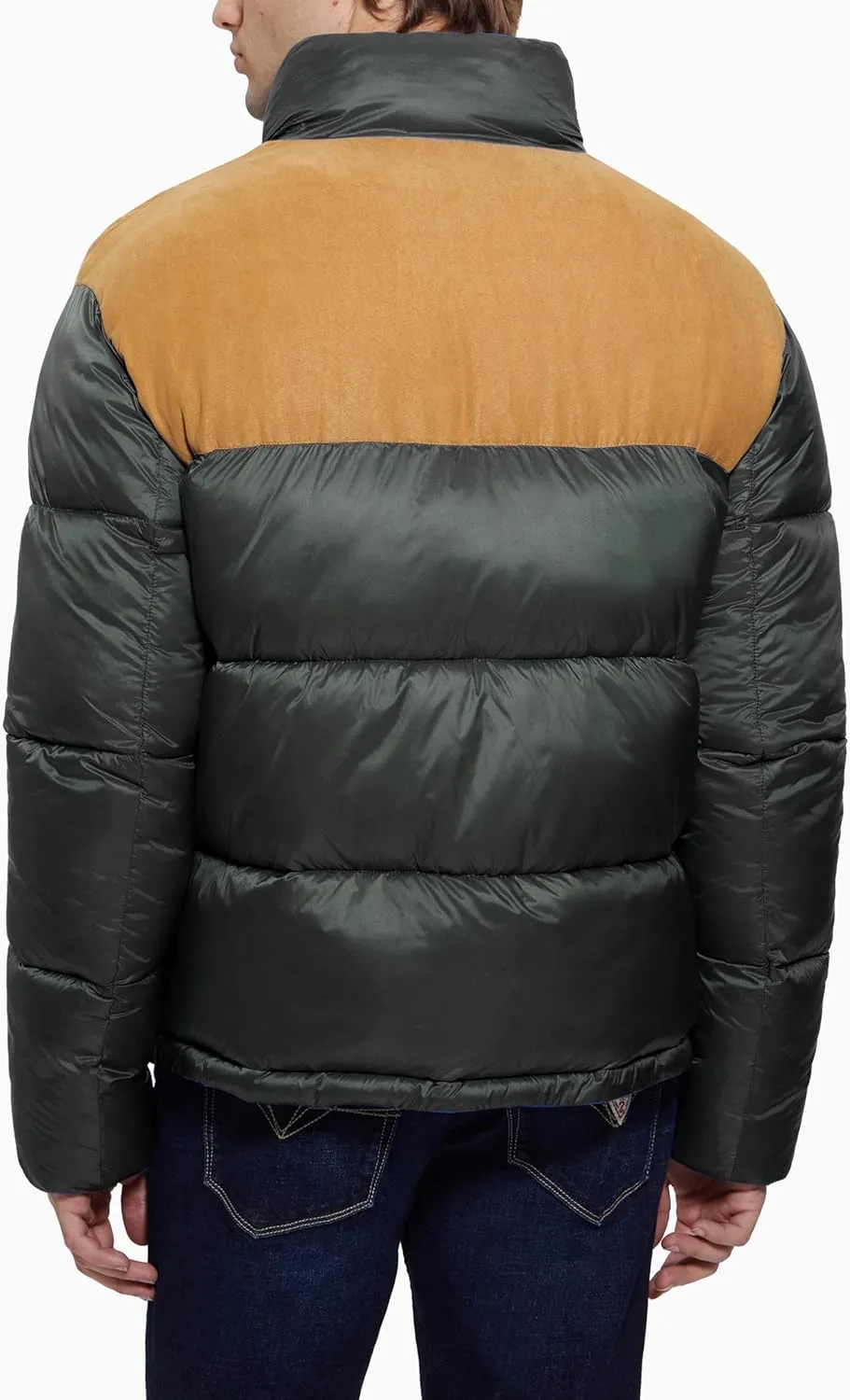 GUESS Men's Larry Fabric Block Puffer Jacket