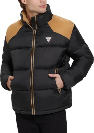 GUESS Men's Larry Fabric Block Puffer Jacket