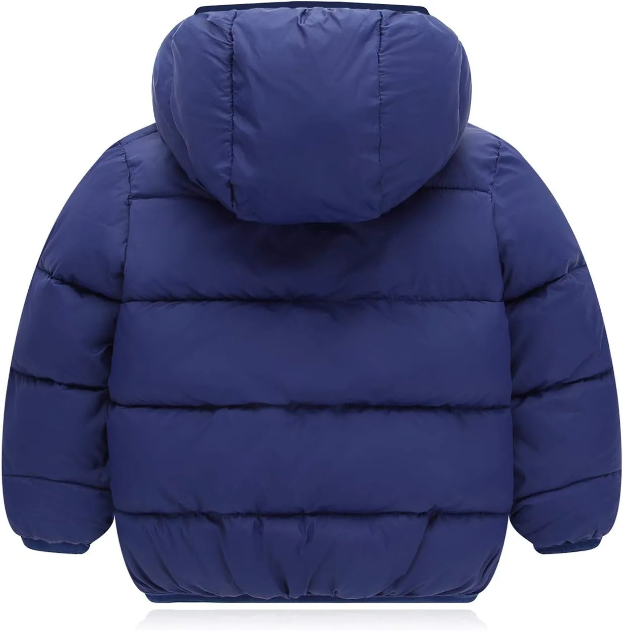 Happy Cherry Boys Girls Hooded Down Jacket Winter Warm Fleece Coat Windproof Zipper Puffer Outerwear 2T-6T