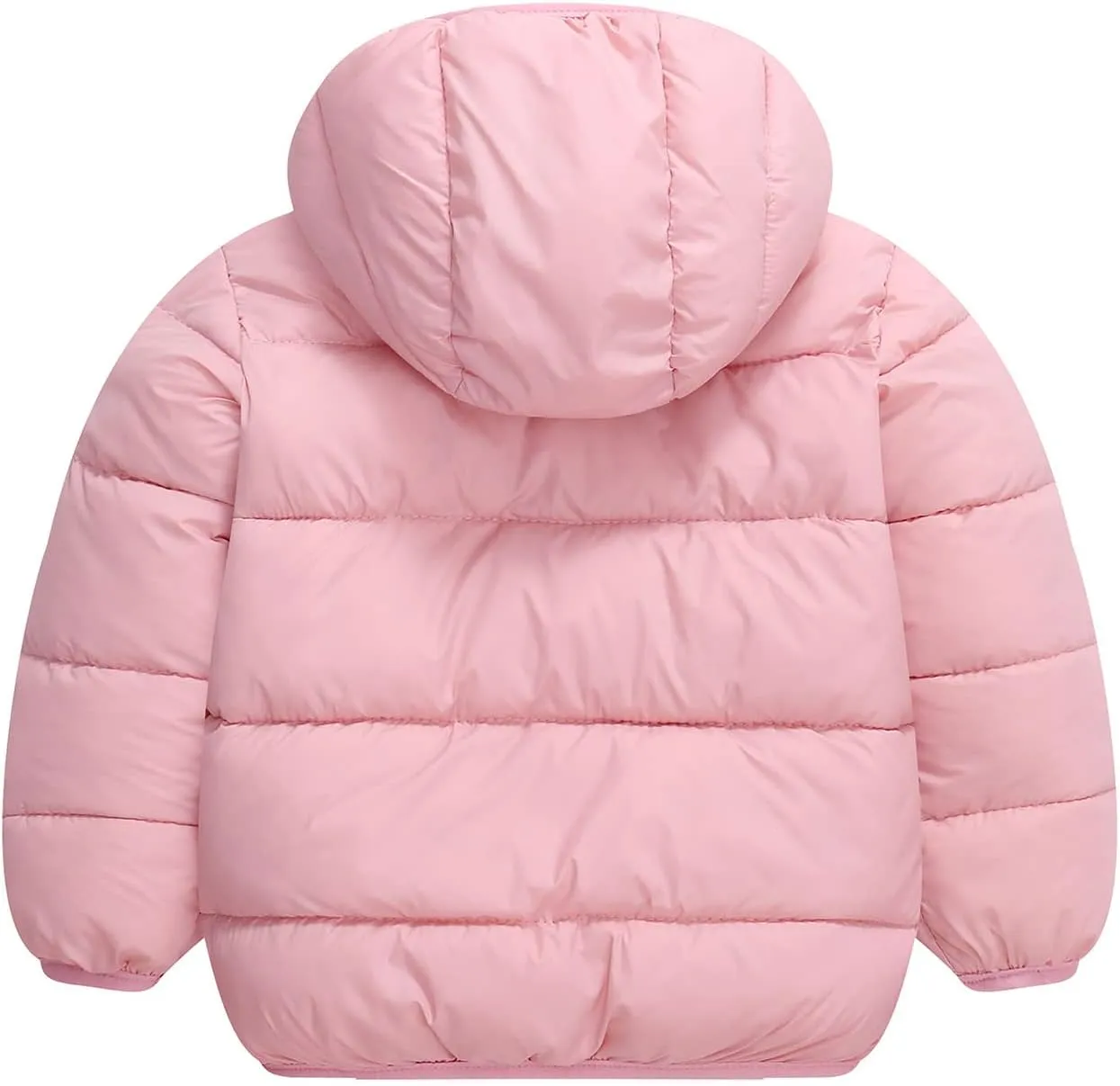 Happy Cherry Boys Girls Hooded Down Jacket Winter Warm Fleece Coat Windproof Zipper Puffer Outerwear 2T-6T