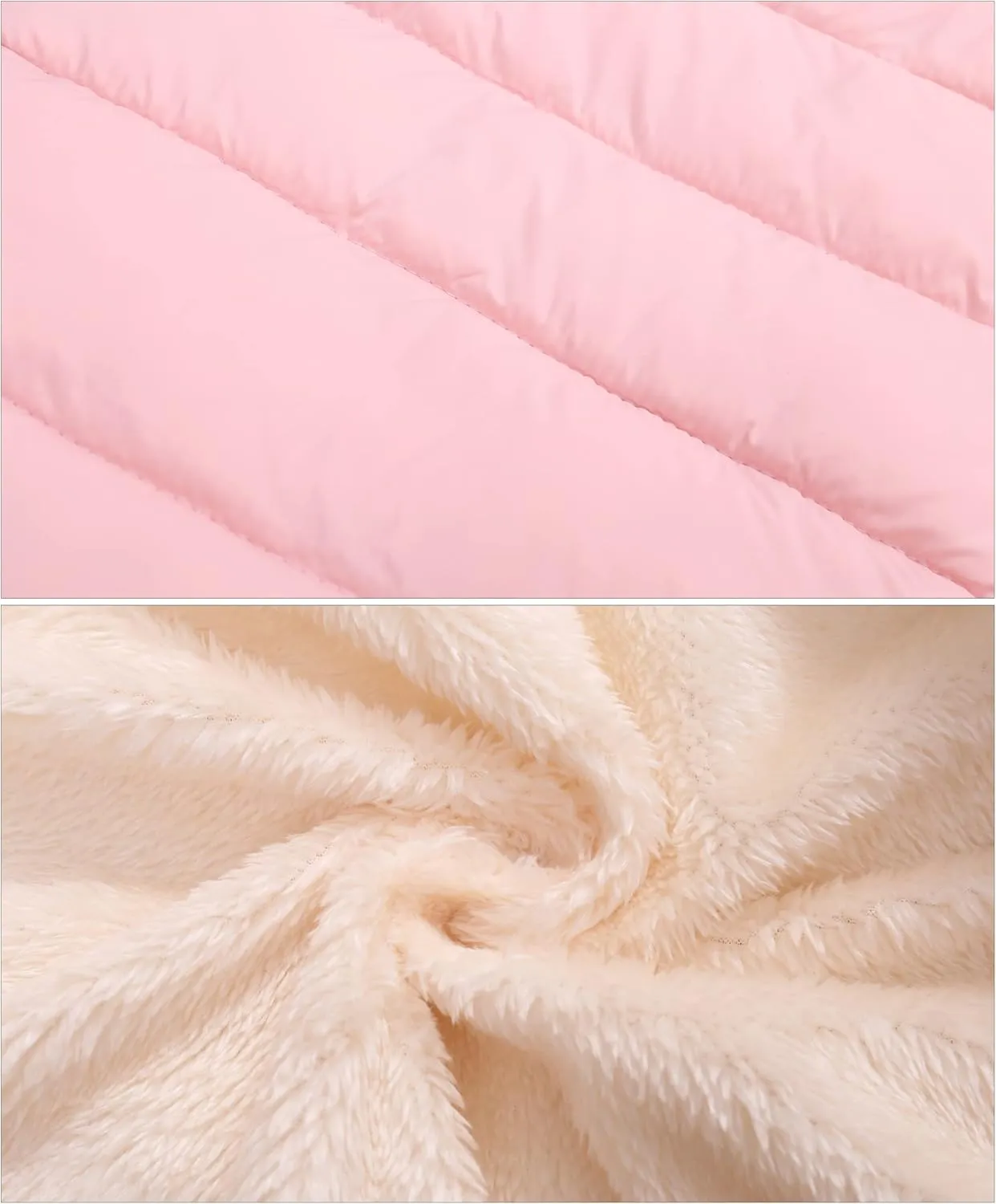 Happy Cherry Boys Girls Hooded Down Jacket Winter Warm Fleece Coat Windproof Zipper Puffer Outerwear 2T-6T