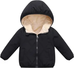 Happy Cherry Boys Girls Puff Jacket Hoodie Coat Windproof Winter Outerwear Lightweight Down Jacket