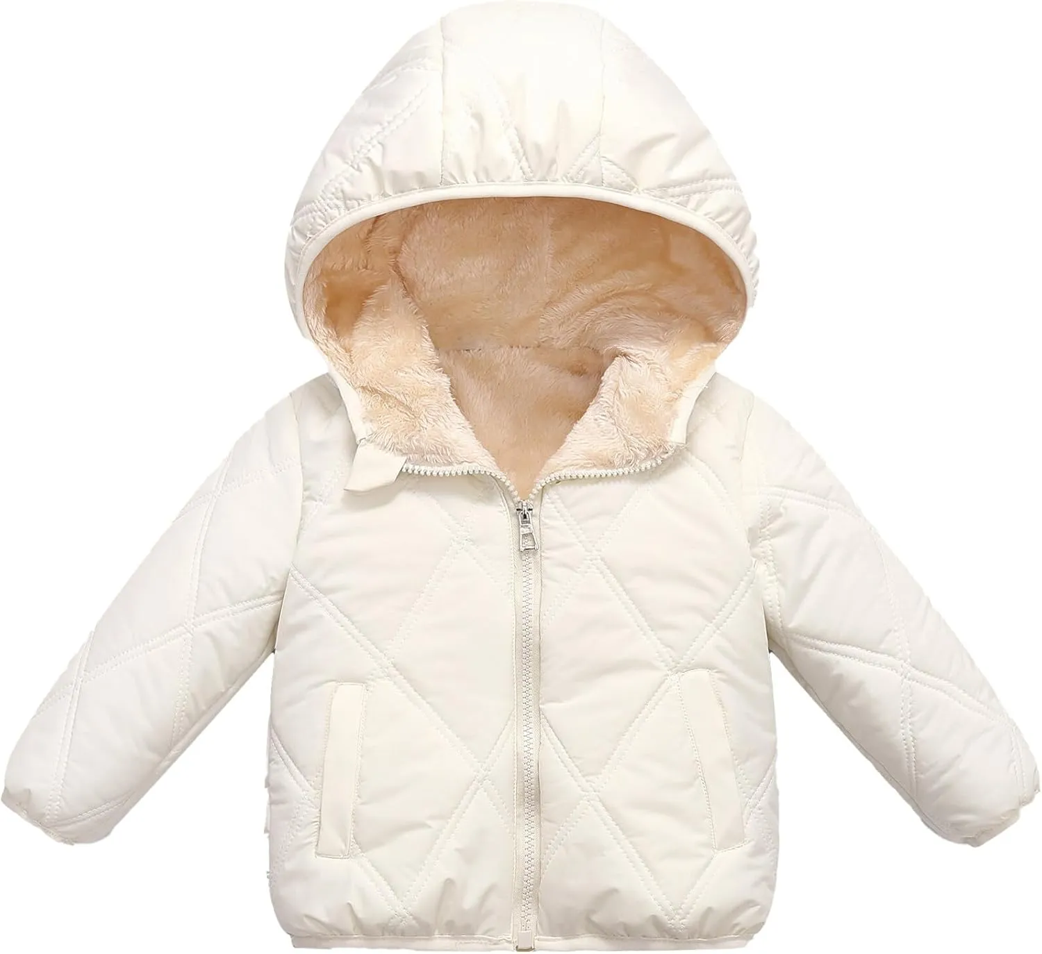 Happy Cherry Boys Girls Puff Jacket Hoodie Coat Windproof Winter Outerwear Lightweight Down Jacket