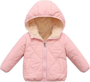 Happy Cherry Boys Girls Puff Jacket Hoodie Coat Windproof Winter Outerwear Lightweight Down Jacket