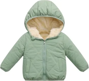 Happy Cherry Boys Girls Puff Jacket Hoodie Coat Windproof Winter Outerwear Lightweight Down Jacket