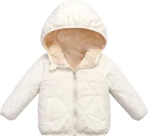 Happy Cherry Boys Girls Puff Jacket Hoodie Coat Windproof Winter Outerwear Lightweight Down Jacket