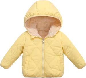 Happy Cherry Boys Girls Puff Jacket Hoodie Coat Windproof Winter Outerwear Lightweight Down Jacket