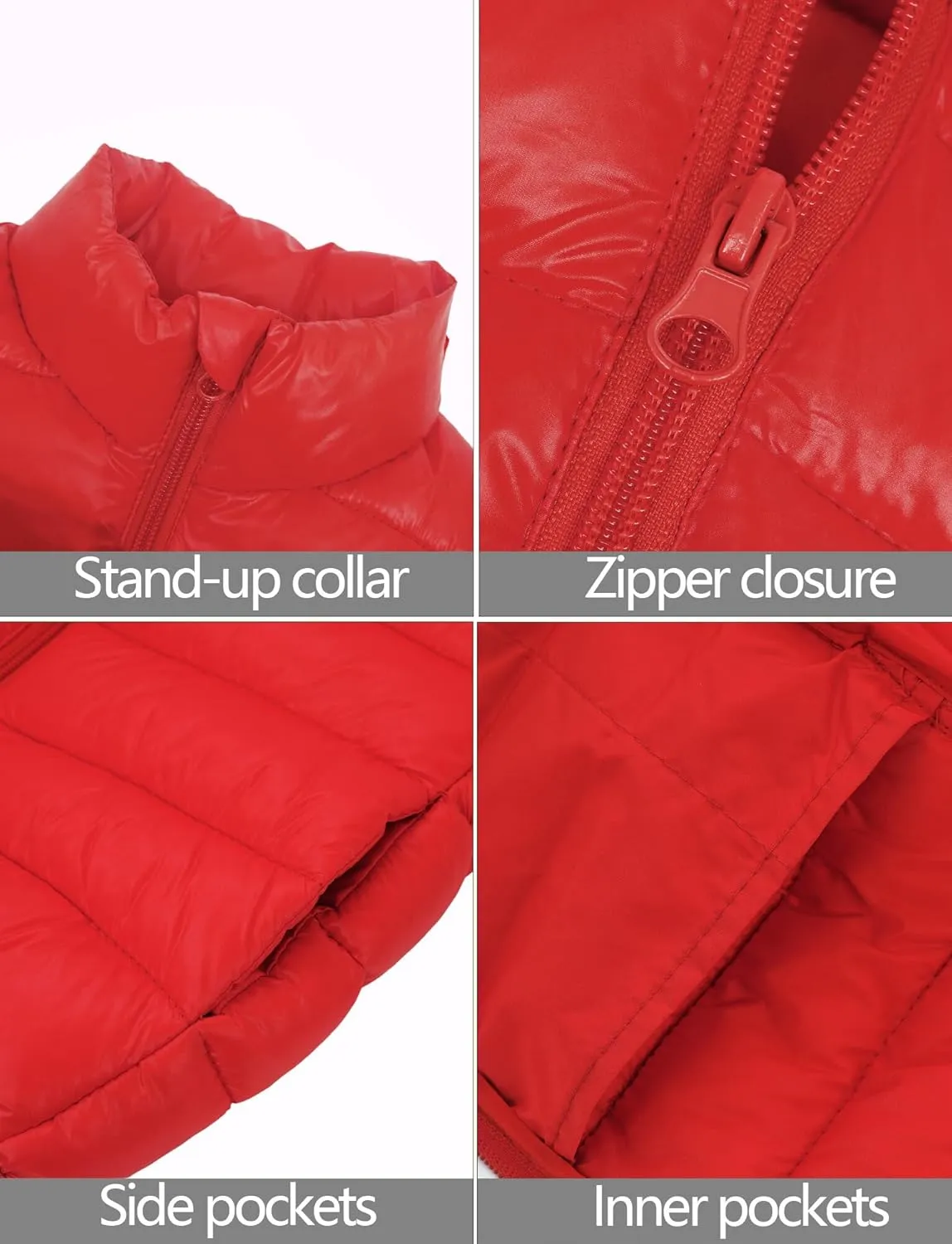 Happy Cherry Kids Boys Girls Down Vest Sleeveless Puffer Coat Lightweight Warm Quilted Gilet Winter Snow Waistcoat Outerwear