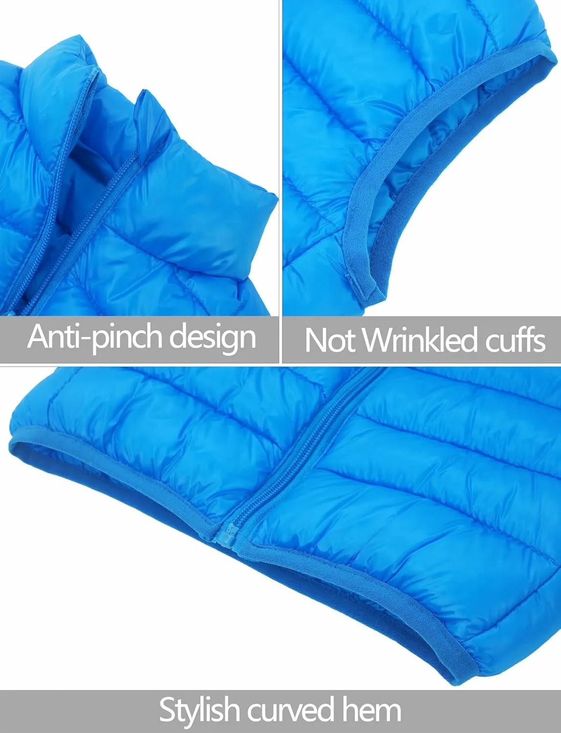 Happy Cherry Kids Boys Girls Down Vest Sleeveless Puffer Coat Lightweight Warm Quilted Gilet Winter Snow Waistcoat Outerwear