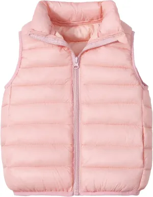 Happy Cherry Kids Boys Girls Down Vest Sleeveless Puffer Coat Lightweight Warm Quilted Gilet Winter Snow Waistcoat Outerwear