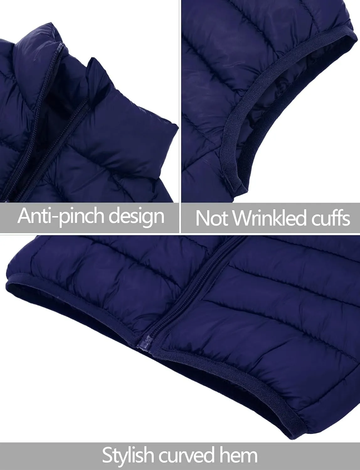 Happy Cherry Kids Boys Girls Down Vest Sleeveless Puffer Coat Lightweight Warm Quilted Gilet Winter Snow Waistcoat Outerwear