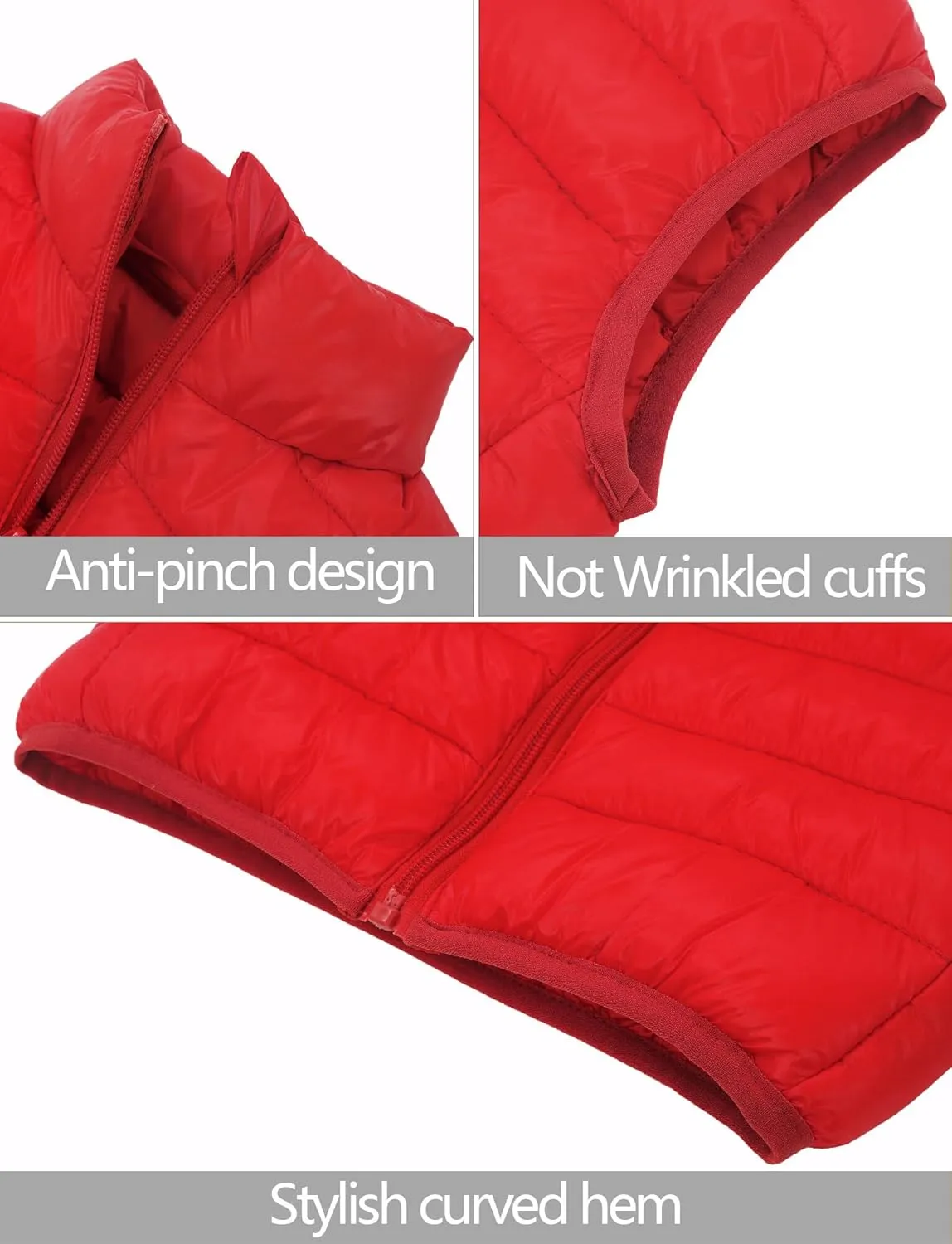 Happy Cherry Kids Boys Girls Down Vest Sleeveless Puffer Coat Lightweight Warm Quilted Gilet Winter Snow Waistcoat Outerwear