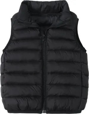 Happy Cherry Kids Boys Girls Down Vest Sleeveless Puffer Coat Lightweight Warm Quilted Gilet Winter Snow Waistcoat Outerwear
