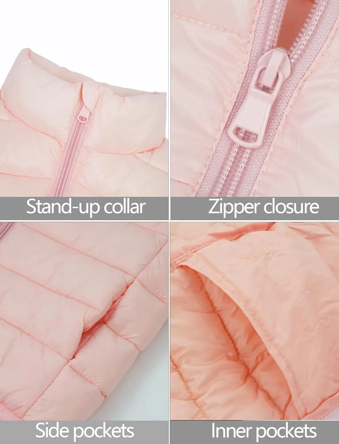 Happy Cherry Kids Boys Girls Down Vest Sleeveless Puffer Coat Lightweight Warm Quilted Gilet Winter Snow Waistcoat Outerwear