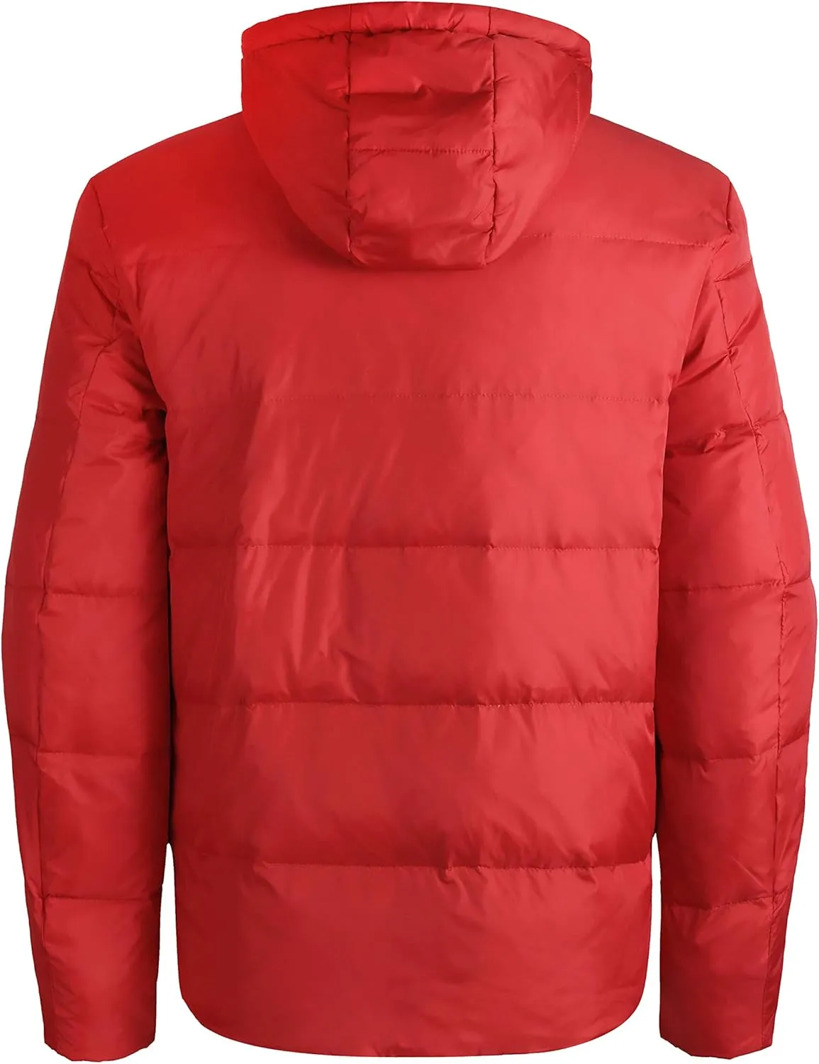Hat and Beyond Mens Warmth-Retaining Waterproof Down Coat Hood Zipper Pocket