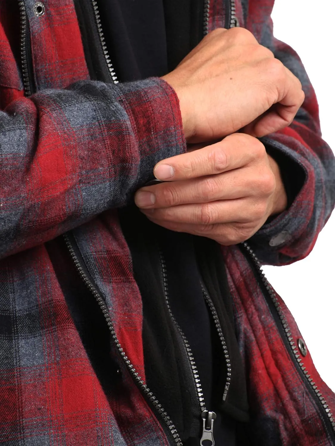 Hat and Beyond Mens Warmth-Retaining Waterproof Down Coat Hood Zipper Pocket