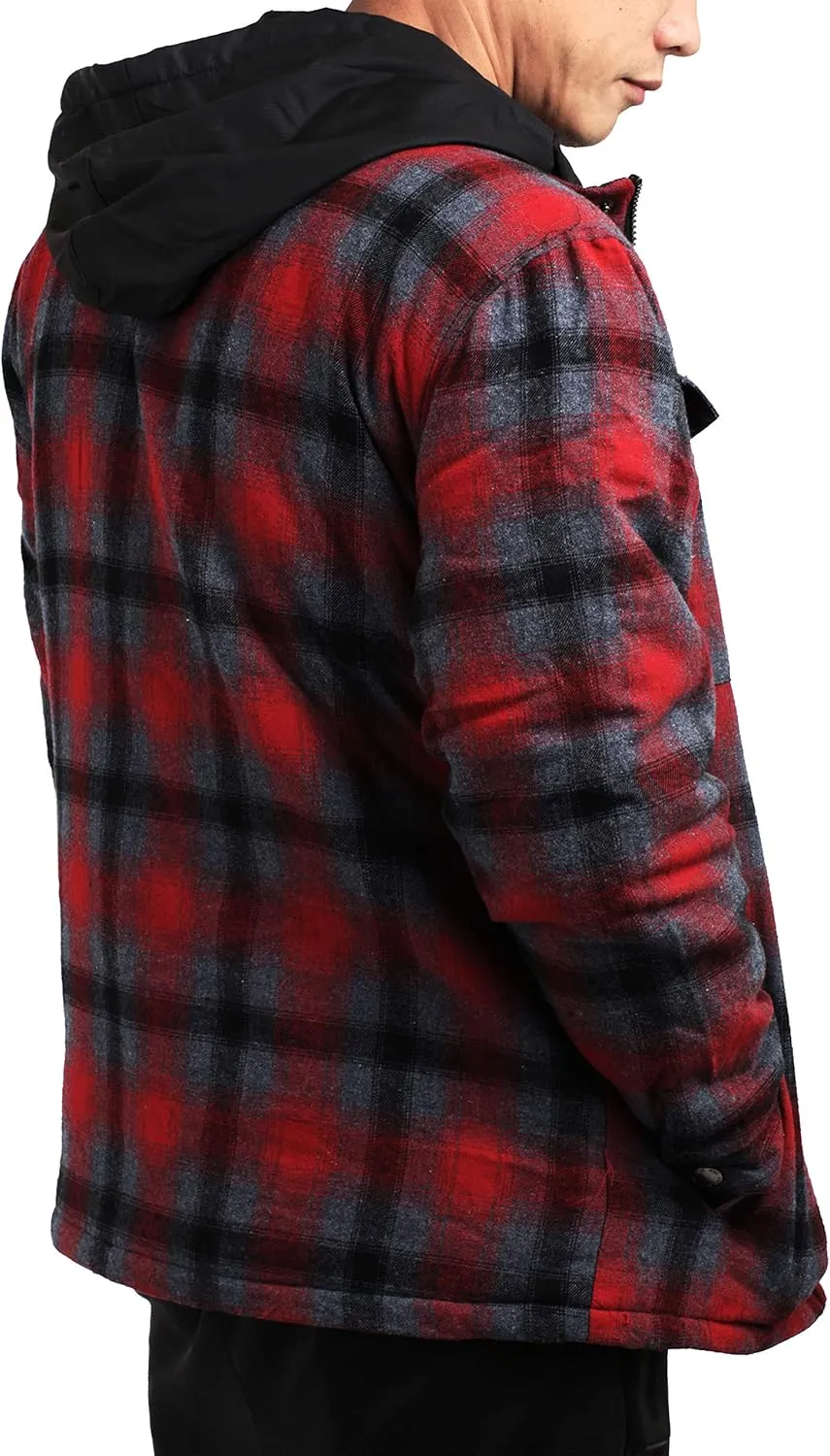 Hat and Beyond Mens Warmth-Retaining Waterproof Down Coat Hood Zipper Pocket